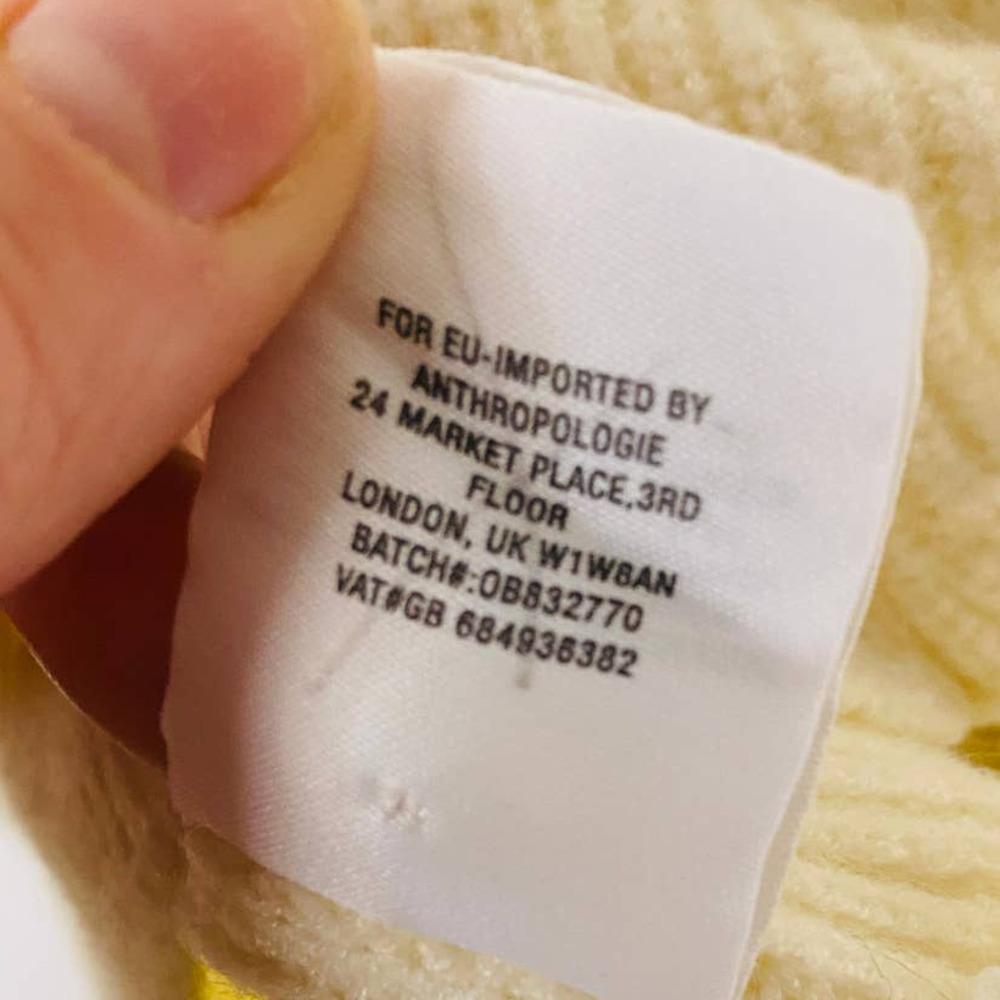 Anthropologie Moth Cream Tie Sweater - Picture 6 of 6